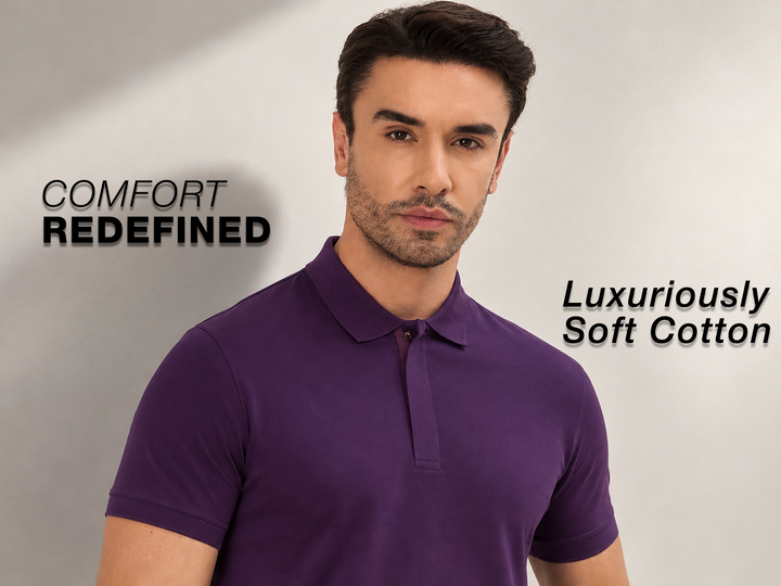 UltraLight Supima Superfine Cotton Polo - Dark Purple
