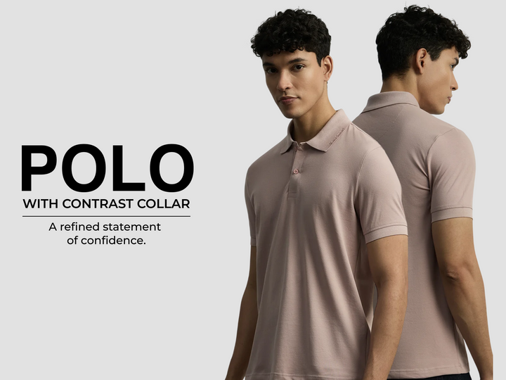 Cotton-Spandex Flex Pique Polo - Dusky Pink