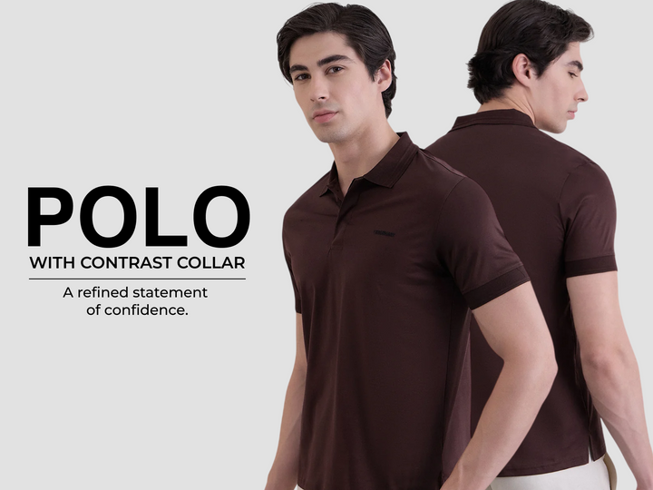 Super Fine Mercerised Cotton Polo - Dark Brown