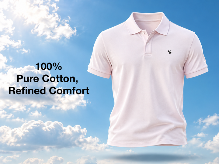 Pure Cotton, Piqué Polo  - Primary Lavendar