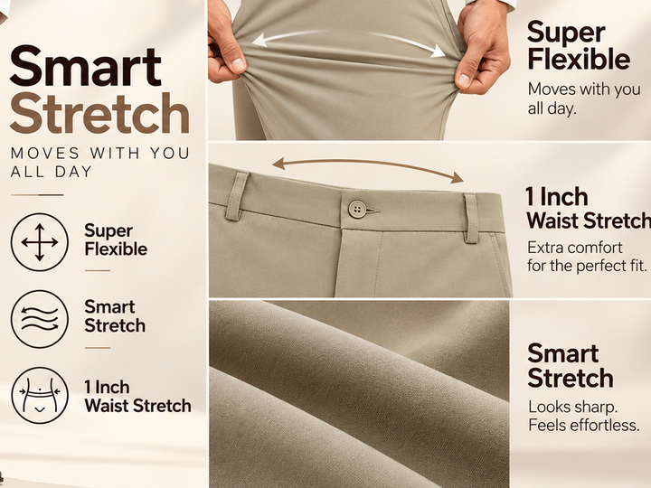 MaxStretch  Comfort Trousers - Pistachio