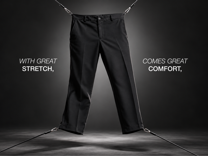 Pure Cotton Smart Casual Trousers - Black