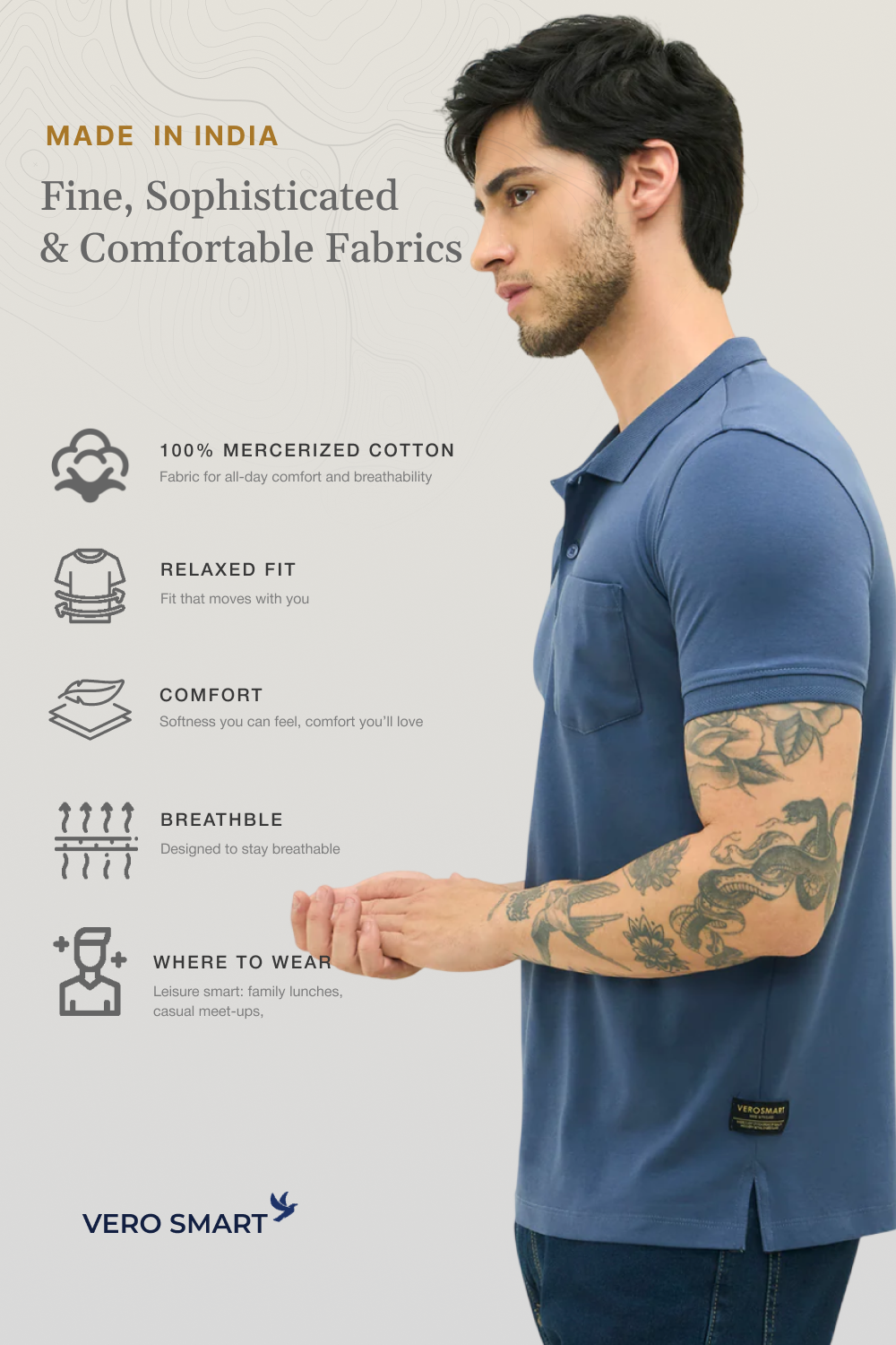 Ascot Outing Polo Primary Navy Polo-T-Shirt Regular Fit