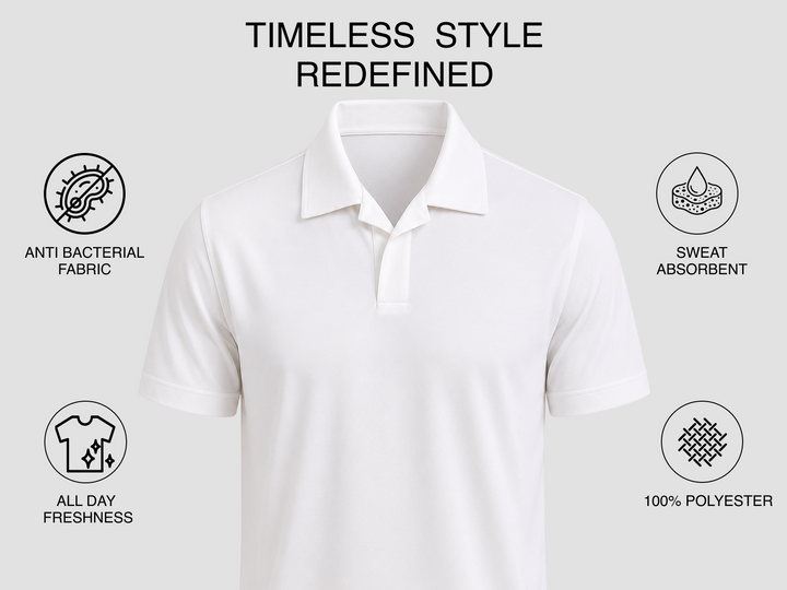 Meridian Fresh Weave Polo - White
