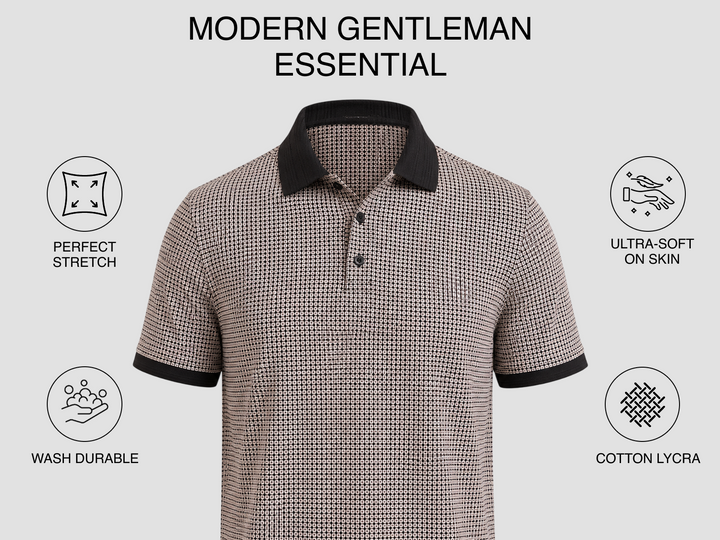 Origin Classic Form Polo - Black Printed