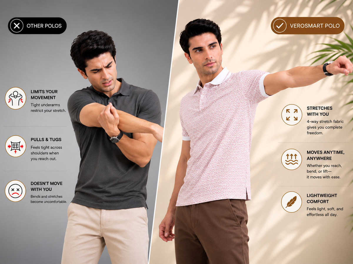 Princeton Flex Pique Polo - Dusky Pink