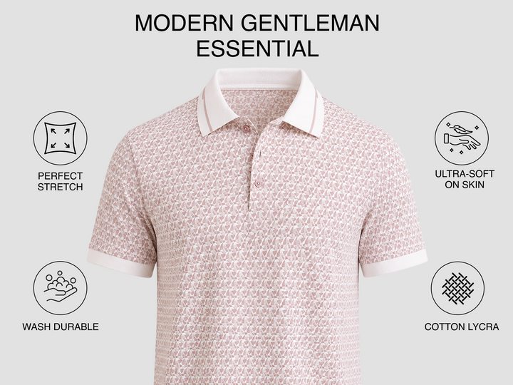 Origin Classic Form Polo - Brown Printed