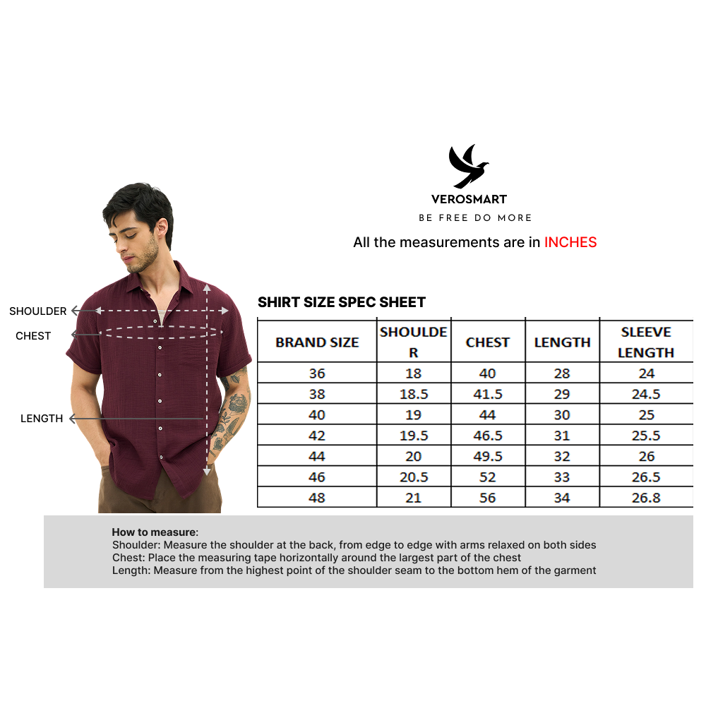 Aurora Versatile Maroon Casual Shirts Regular Fit