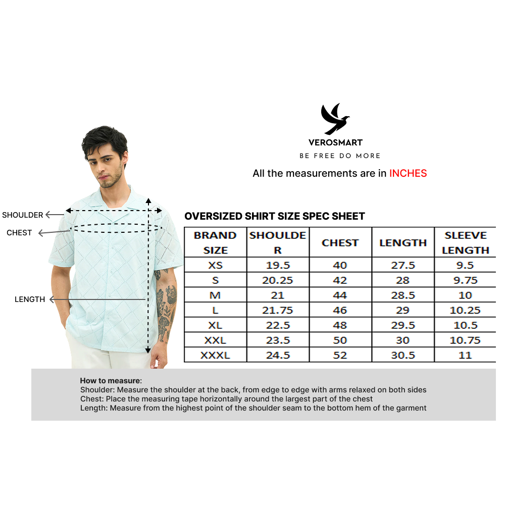 Conscious Cotton Sky Blue Casual Shirts Oversized Fit