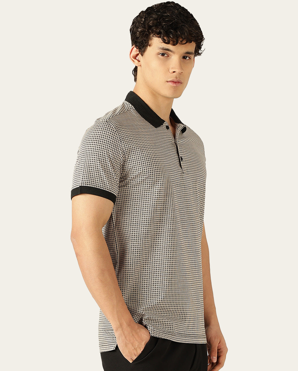 Cottura Luxeform Black Polo-T-Shirt Regular Fit