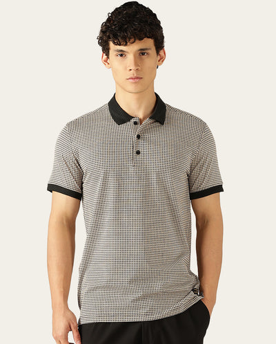 Cottura Luxeform Black Polo-T-Shirt Regular Fit