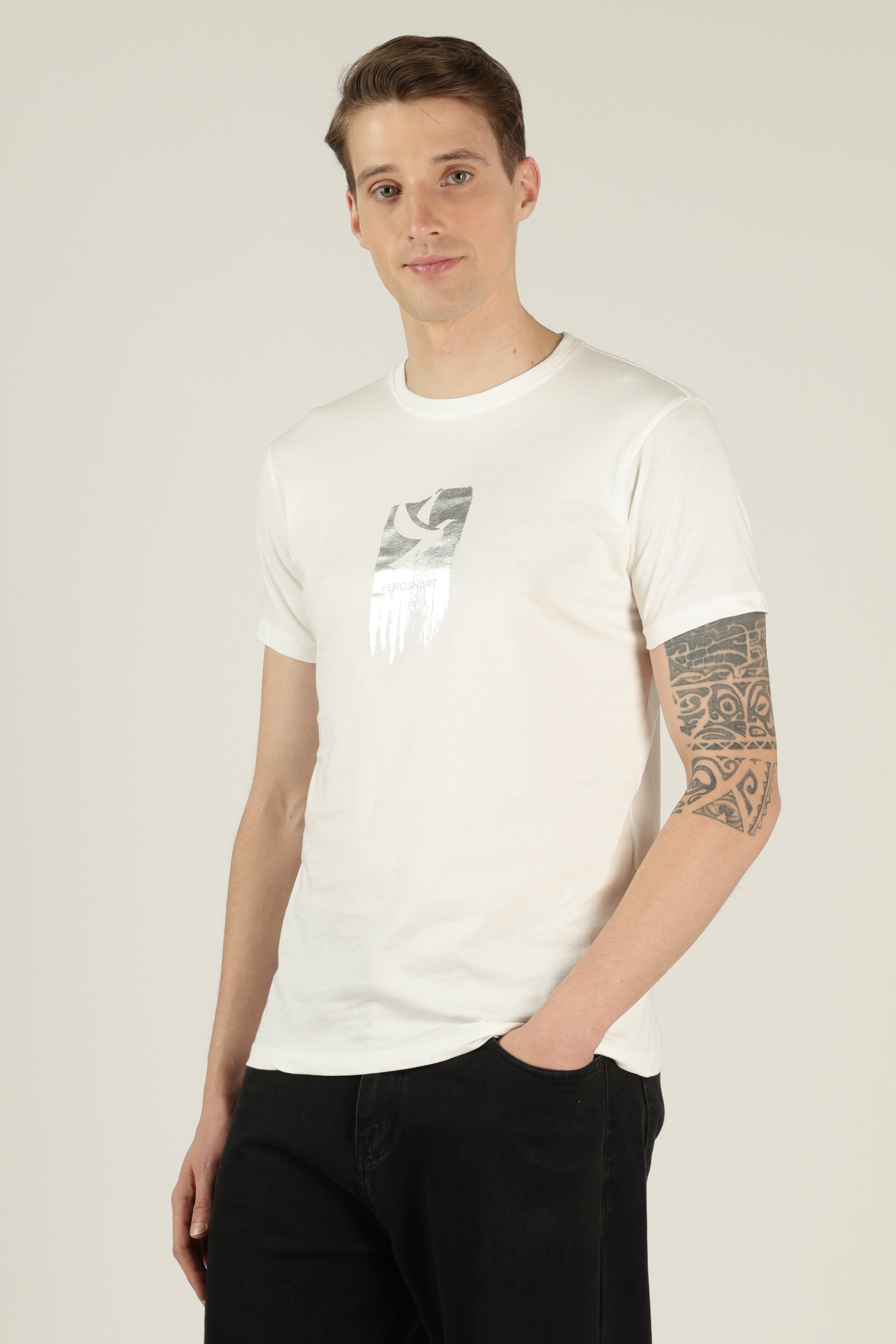 Cottonyx Finecrew White Tee