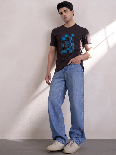 Ultra-Soft Luxury Regular-Fit Crew Neck T-Shirt - Dark Brown