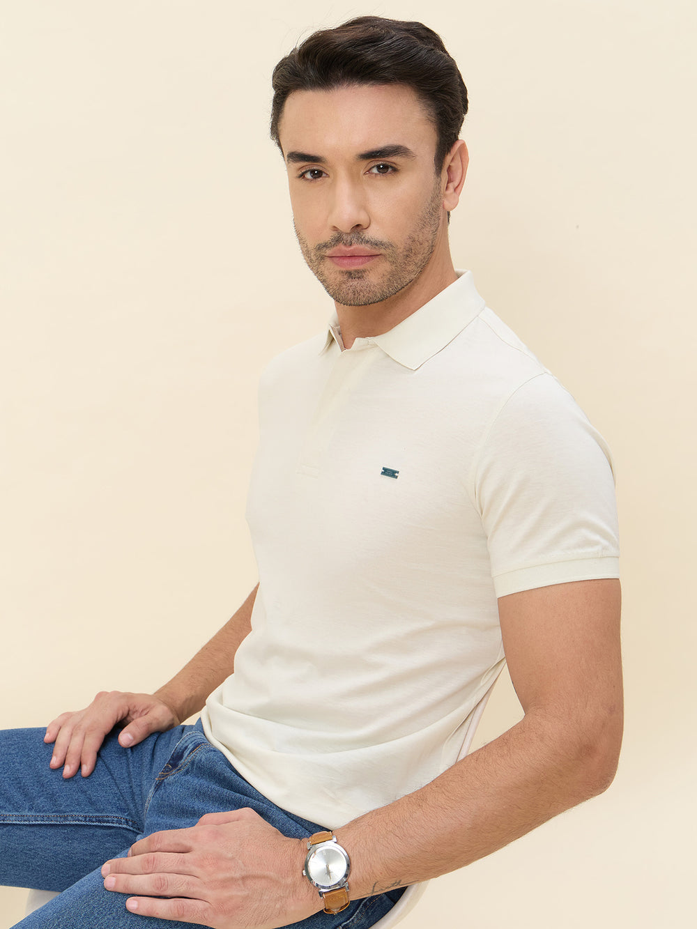 Super Durable Polo T-Shirt - BEIGE