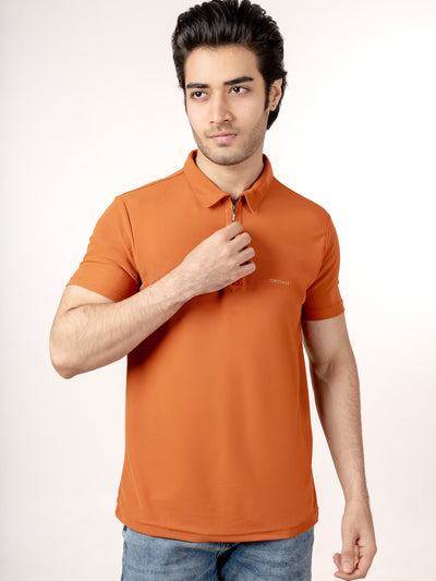 Yale AirGrid  Quick Dry Polo - Rust Orange