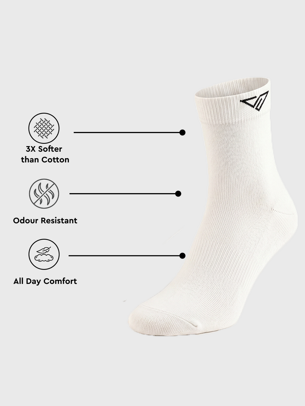 Premium Durable Socks - BRIGHT WHITE