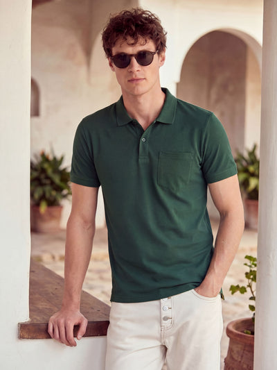 Ascot Outing Polo Dark Purple Regular-Fit Polo-T-Shirt - Dark Olive