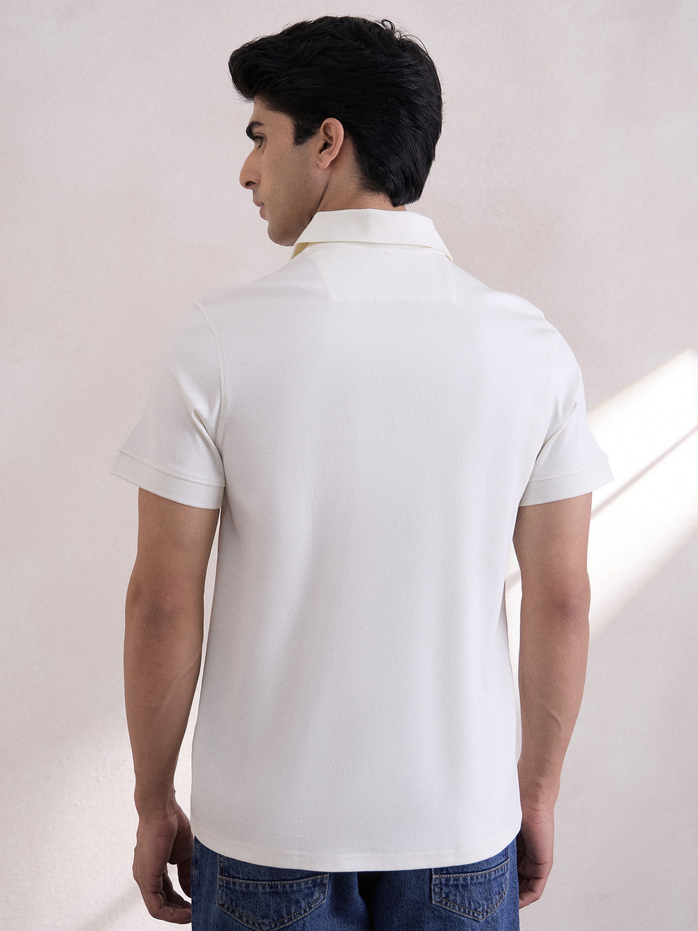 Polo T-Shirt Backside - White