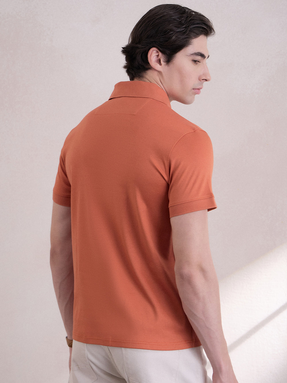 Polo T-Shirt Backside - Rust Orange