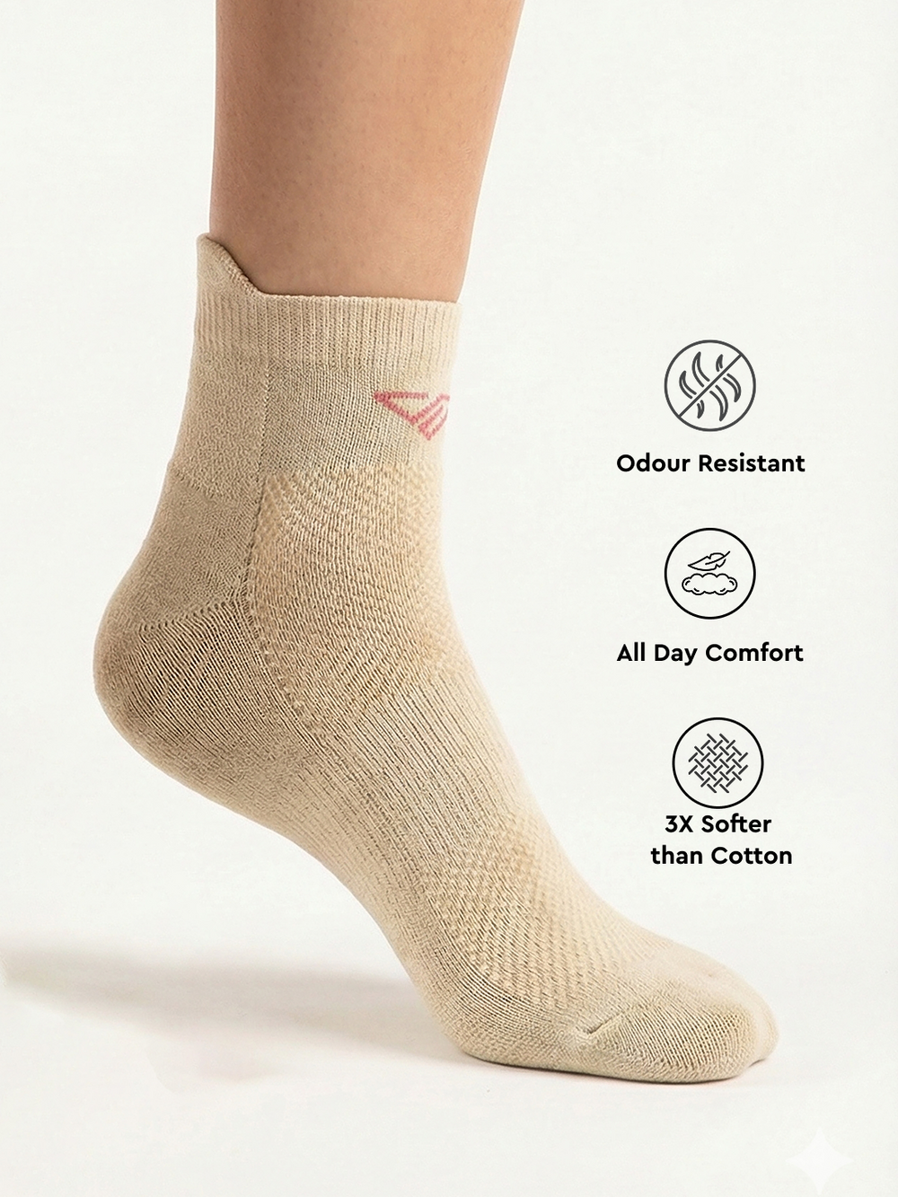 Smooth Long Lasting Socks - BEIGE