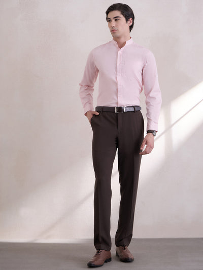 100% Cotton Easy Care Super Smart Slim-Fit Formal Shirt - SELF CHECK DOBBY