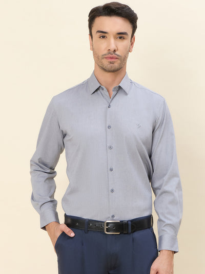 Silky Shine Stretchable Comfort Fit Formal Shirt - Grey