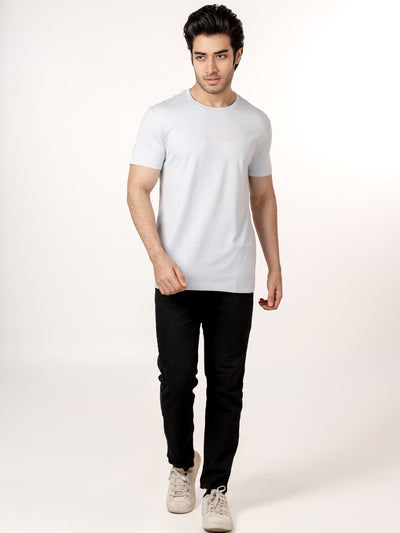 World's Finest Luxury Feel Regular-Fit Cotton Crew Tee - Blue Glow