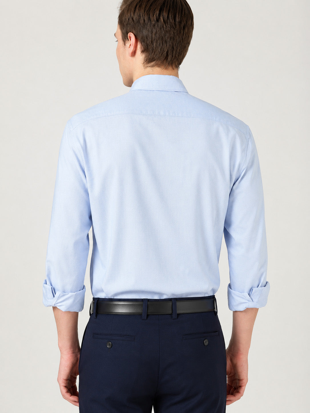 Luxury Pure Cotton Formal Shirt-Regular Fit - Light Blue