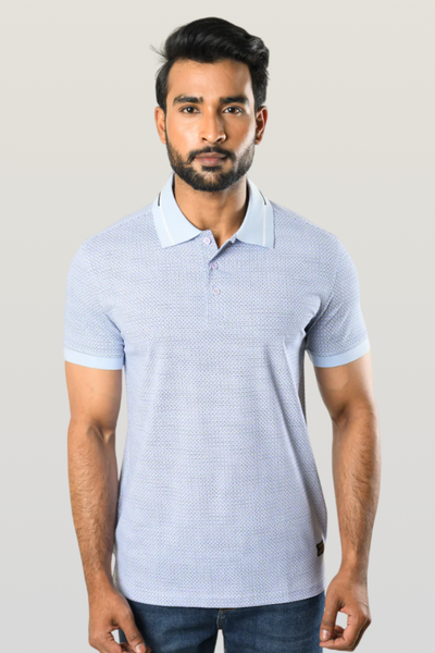 Cottura Luxeform Light Blue Polo-T-Shirt Regular Fit