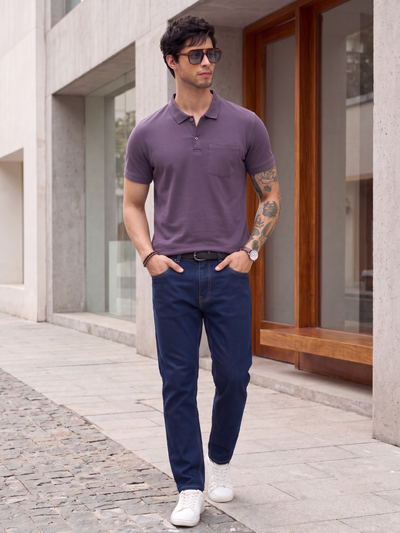 Ascot Outing Polo Dark Purple Polo-T-Shirt Regular Fit