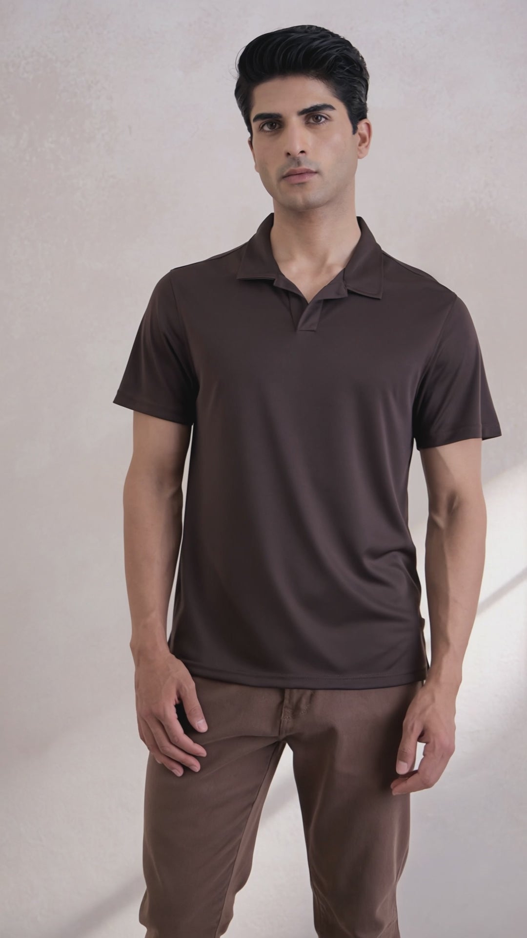 Meridian Fresh Weave Polo - Brown