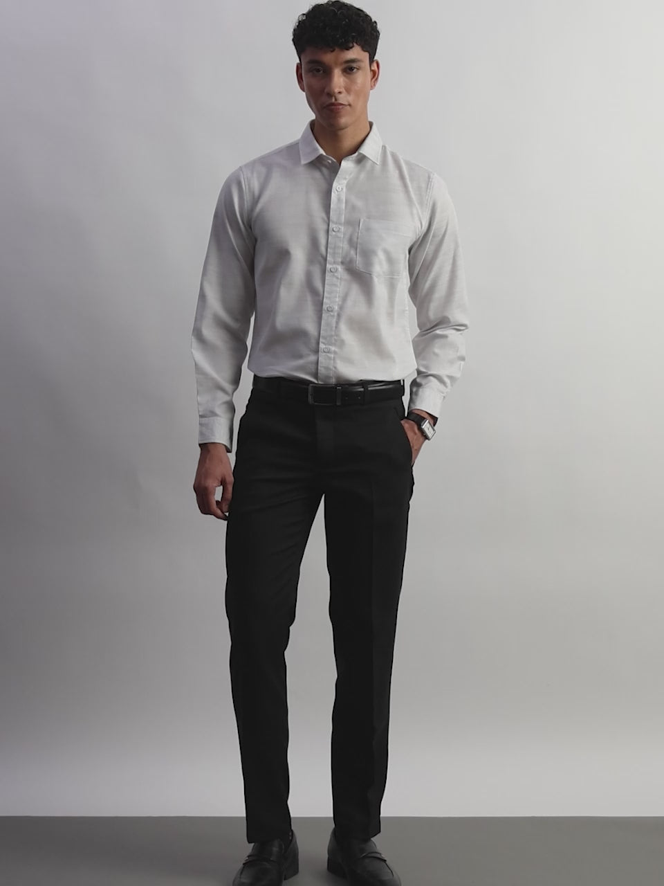 Imperial Pure Cotton Luxury Regular Fit Formal Shirt - WHITE STRIPE