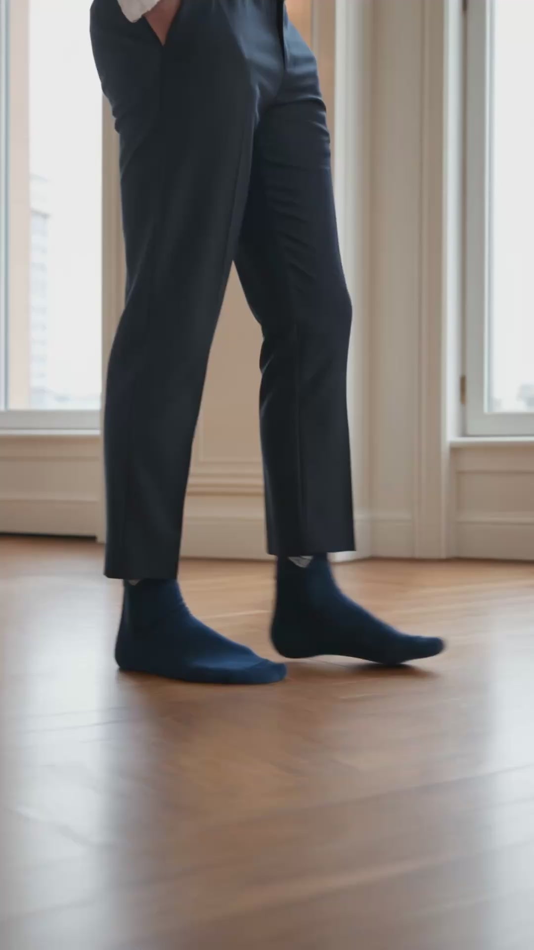 Regal Mercerised Cotton Socks-Navy Blue