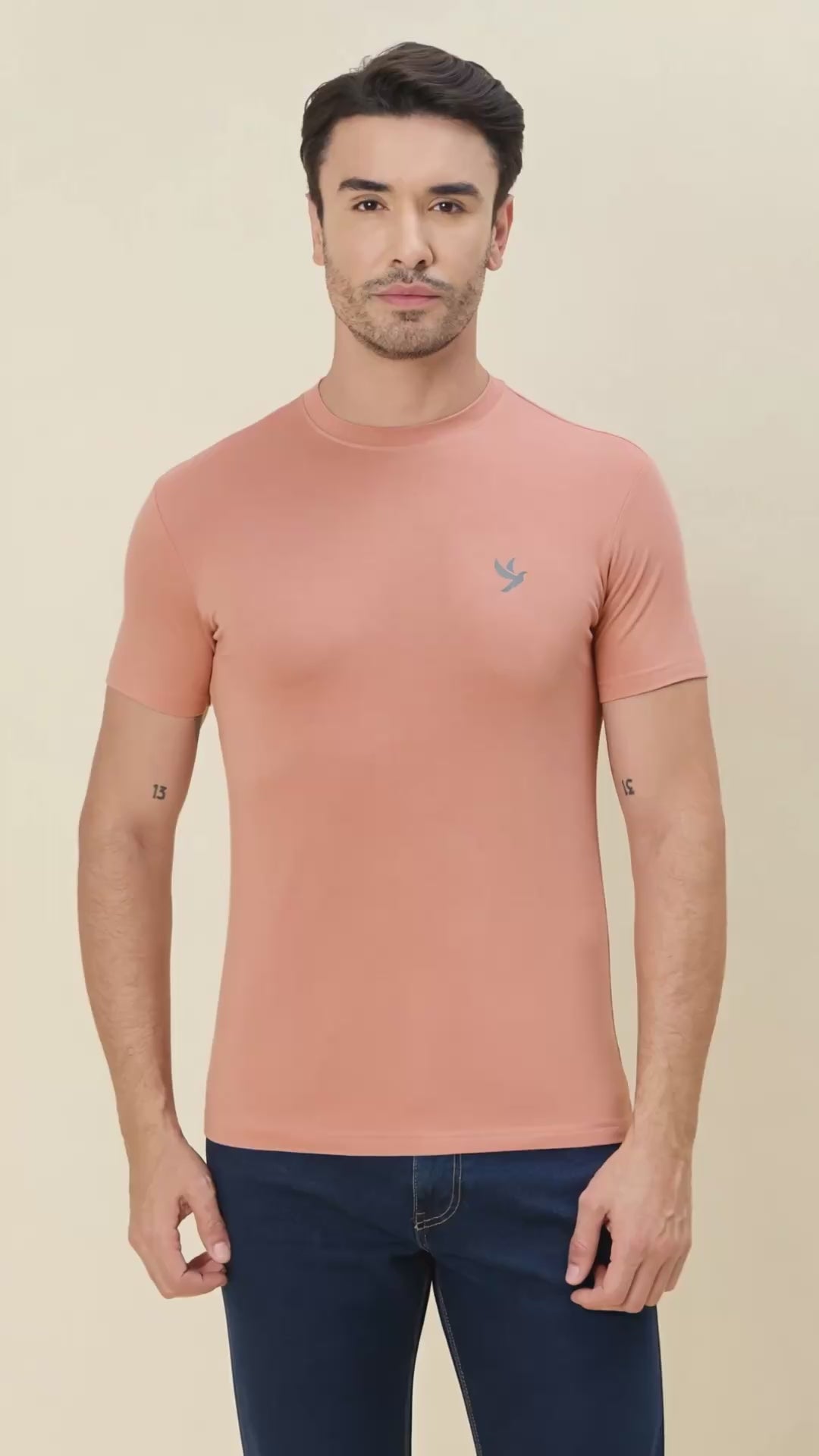 Ultrasoft & Smooth Slim-Fit Crew Neck Tee - PUCE