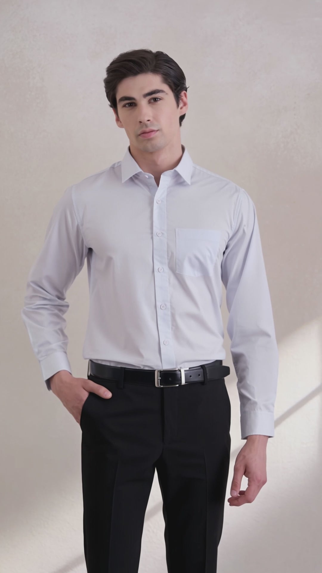Windsor Ultra light Cotton Classic Shirt - BLUE PINSTRIPE