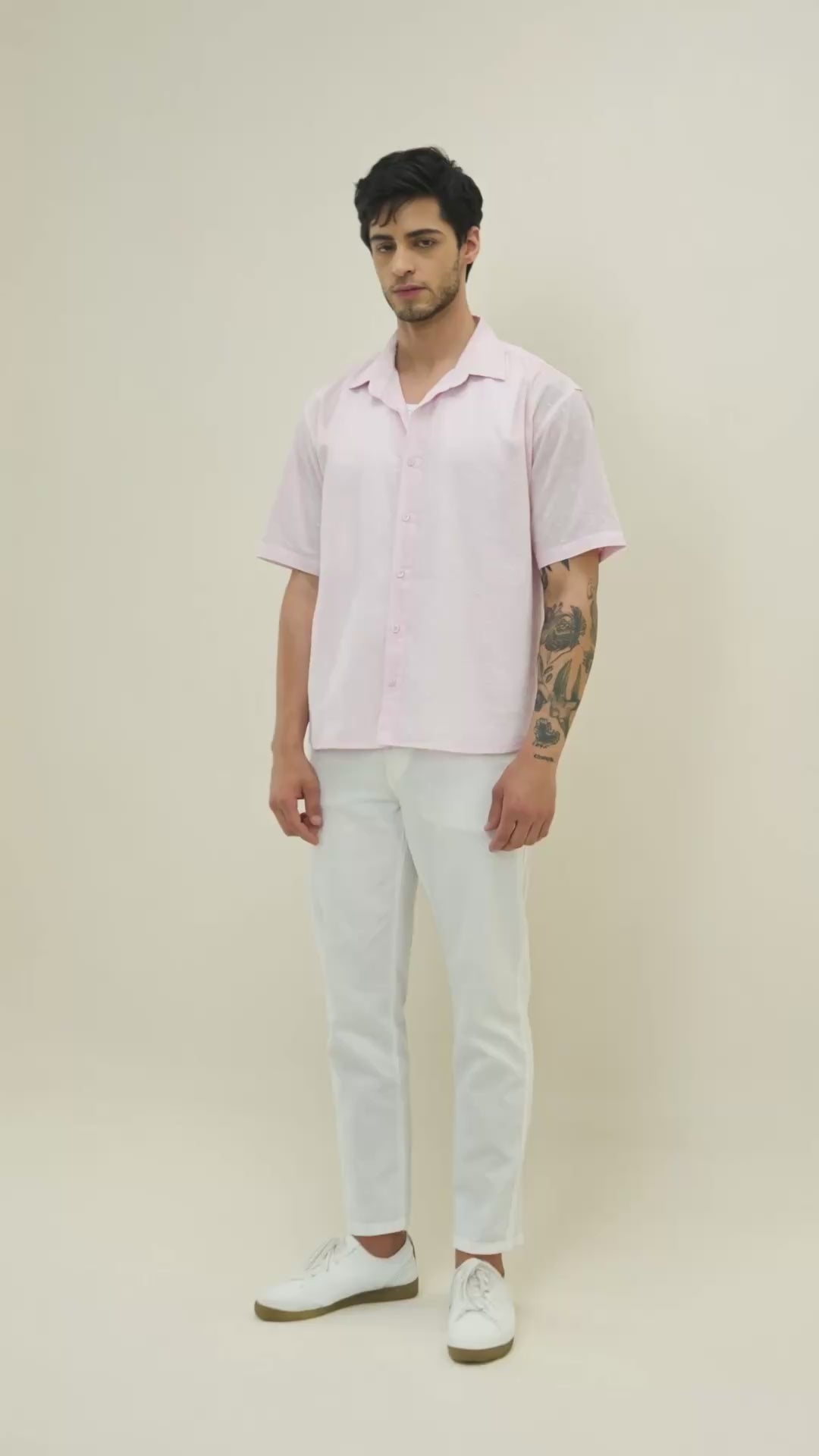 Rebellion Cotton Oversized Shirt - Pink