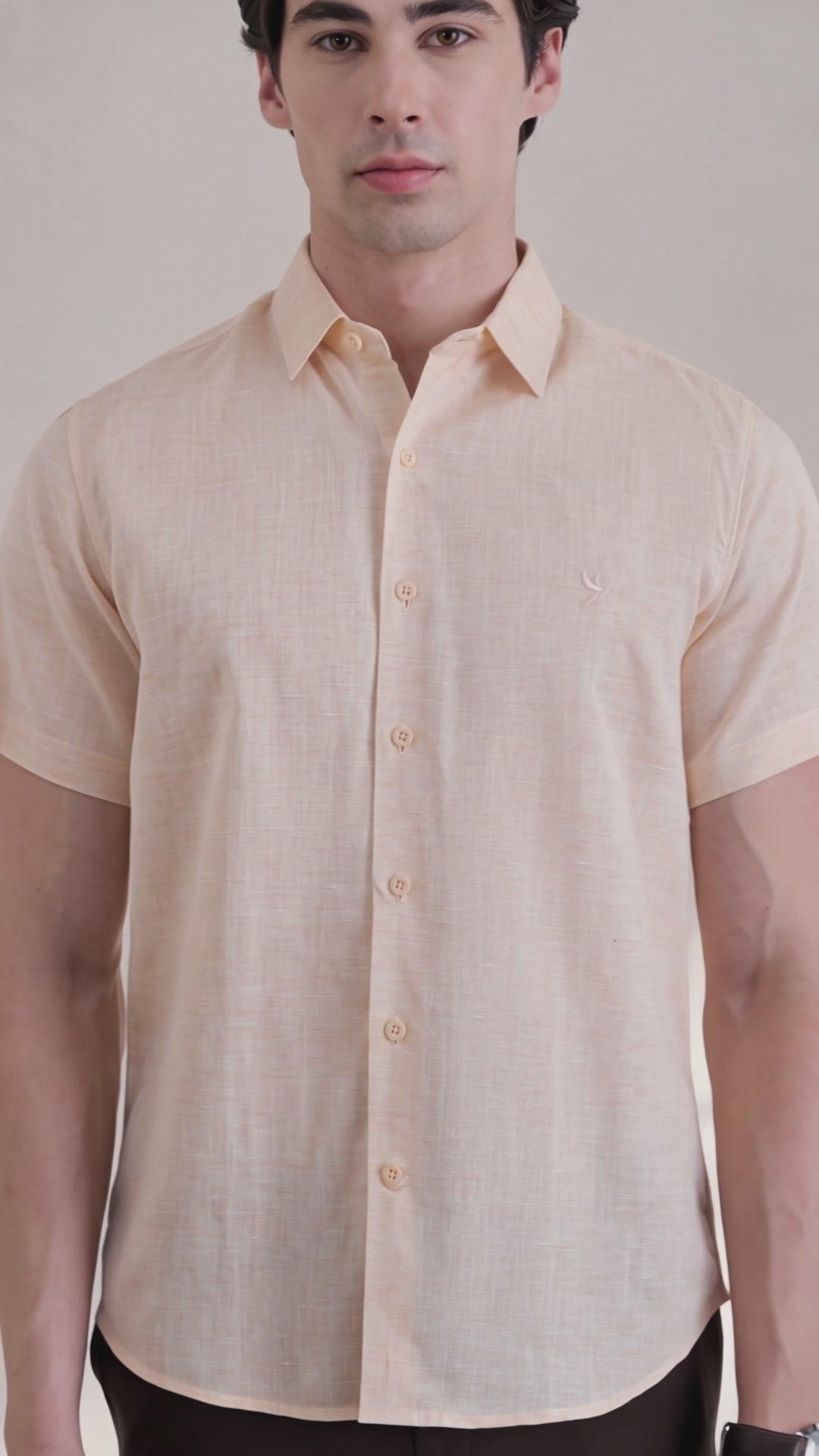 Sanremo Breeze Linen Shirt - Light Orange