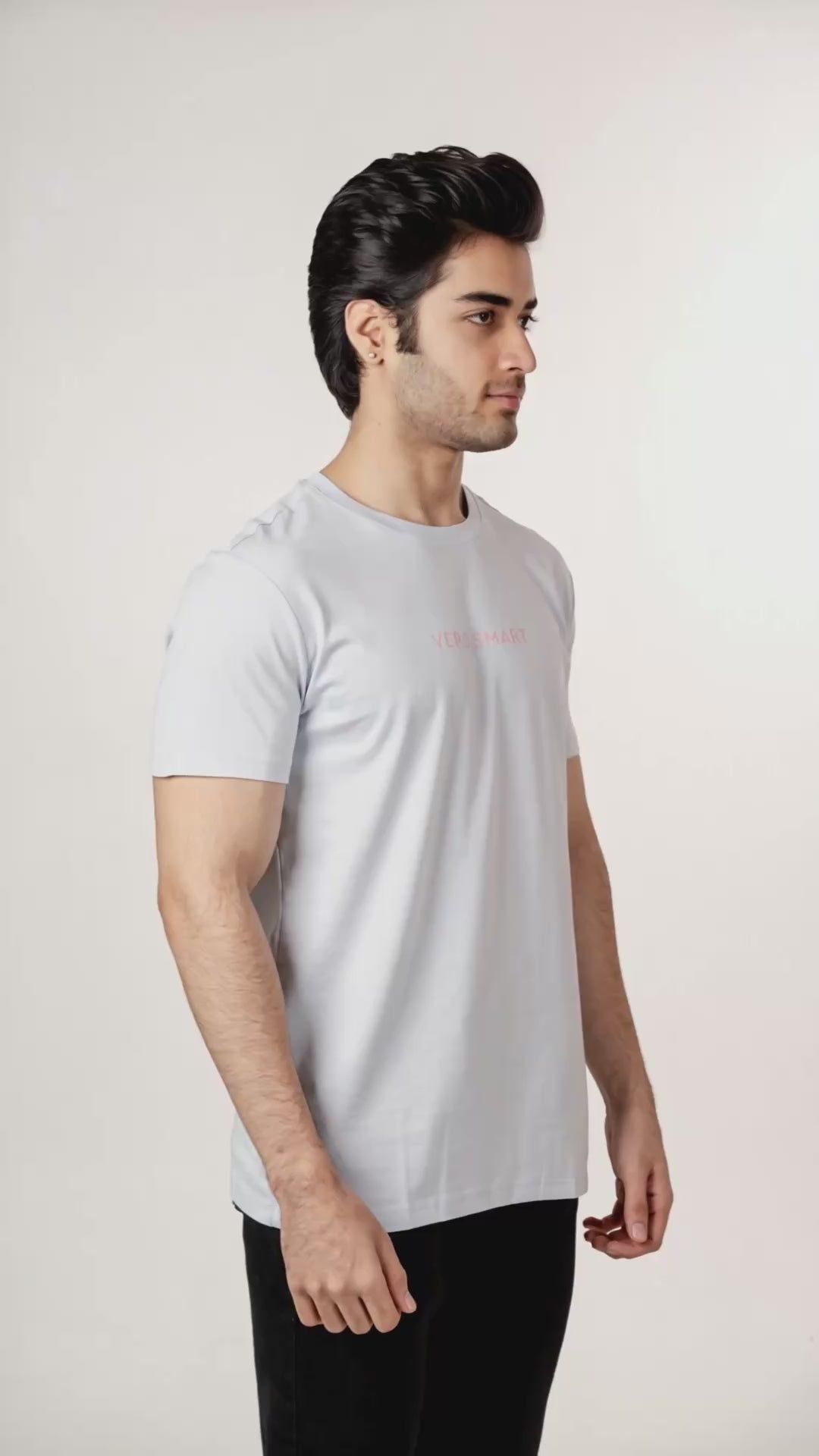World's Finest Luxury Feel Regular-Fit Cotton Crew Tee - Pastel Blue