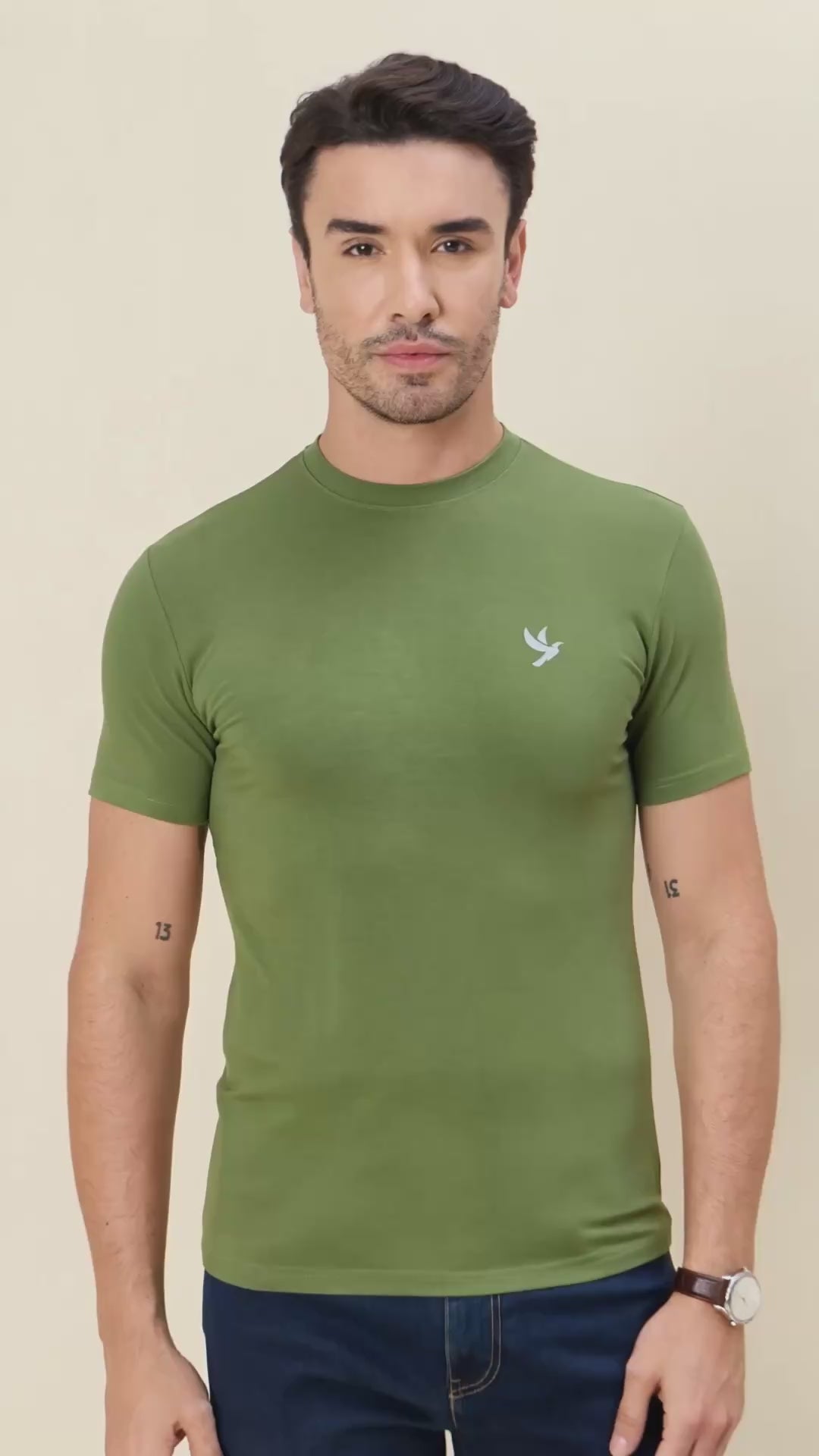Ultrasoft & Smooth Slim-Fit Crew Neck Tee - VINEYARD GREEN