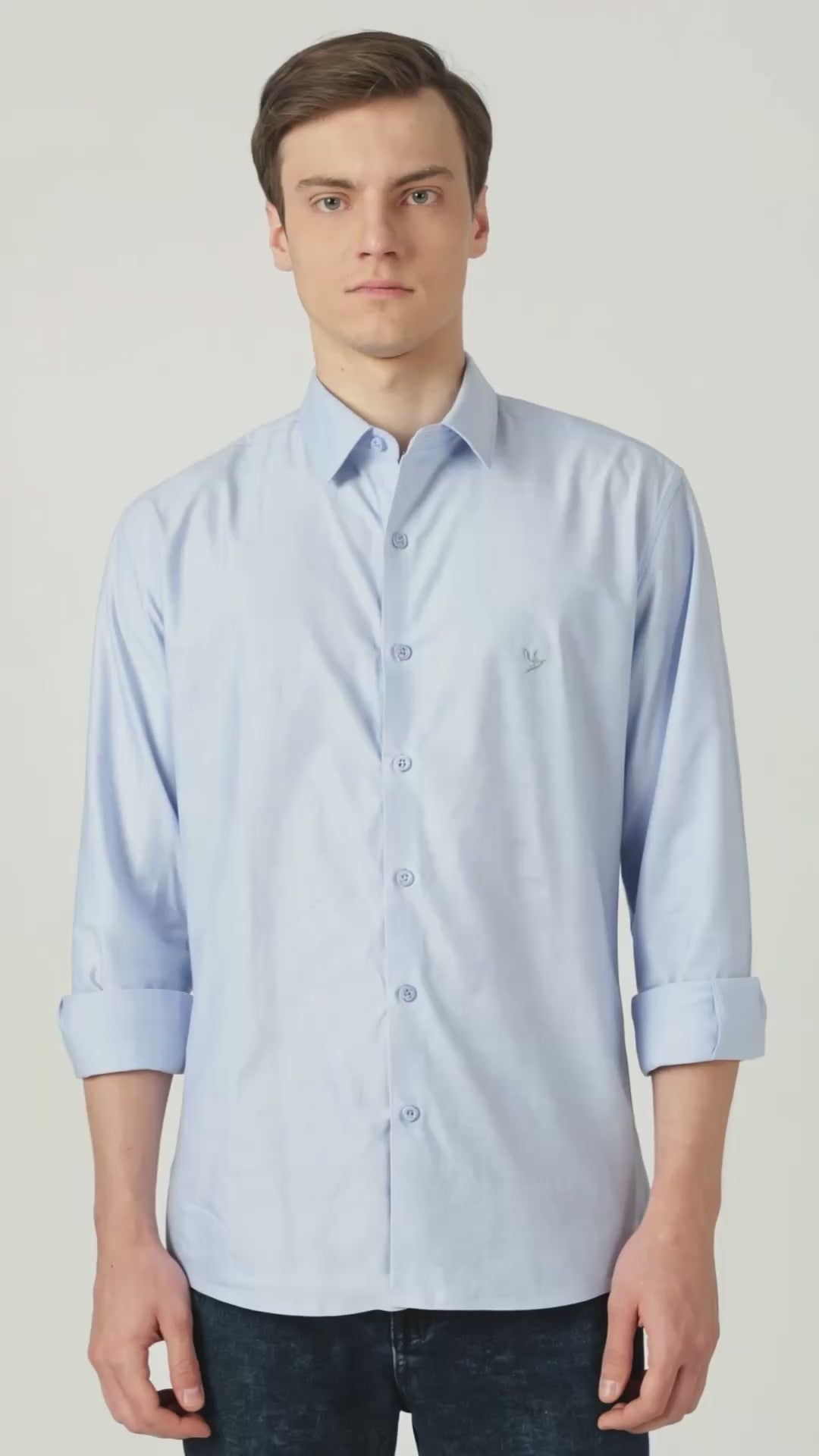 Luxury Cotton Comfort Fit Formal Shirt - Light Blue