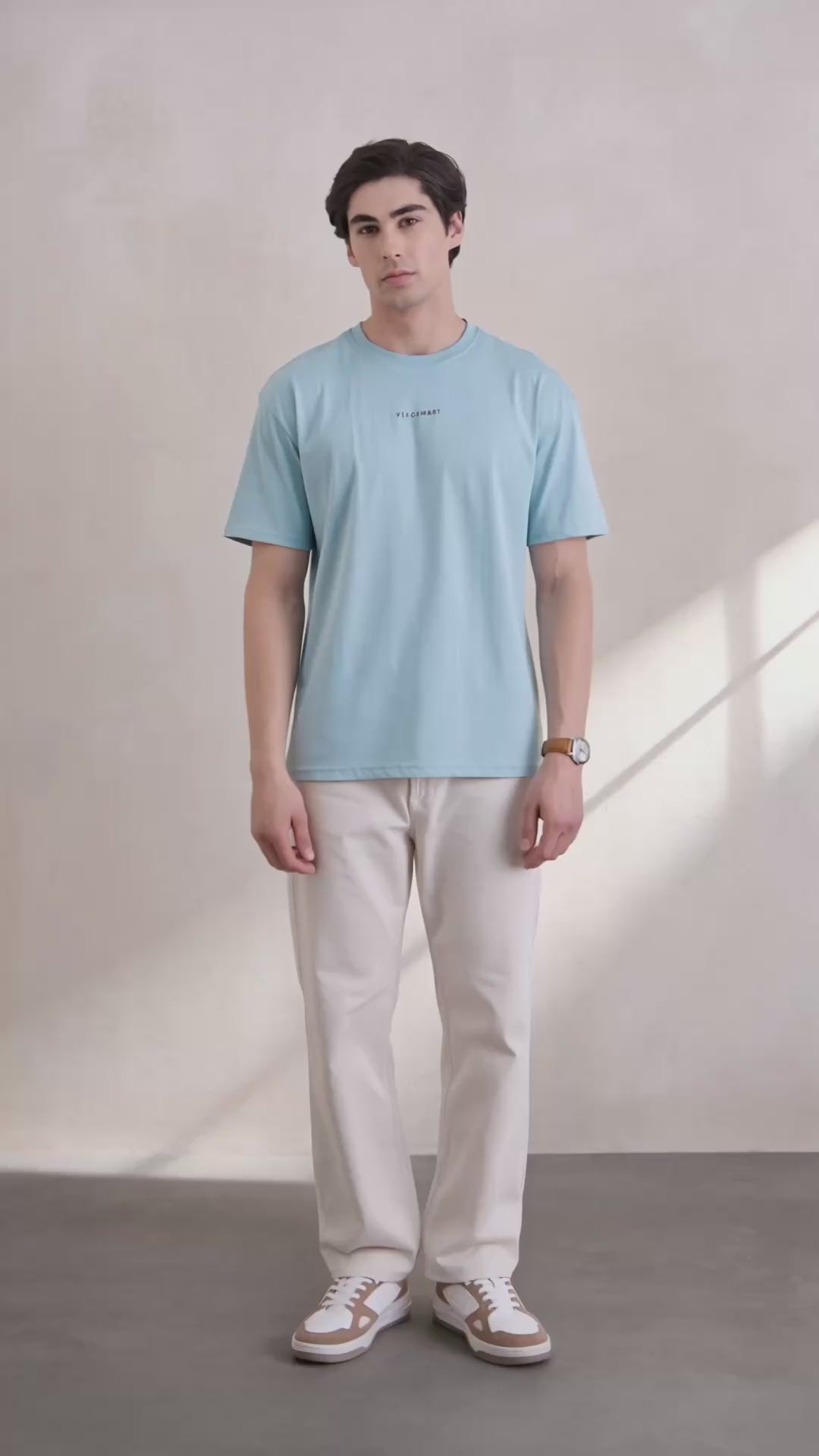 Foundry Graphic Oversize Tee - Aqua Blue